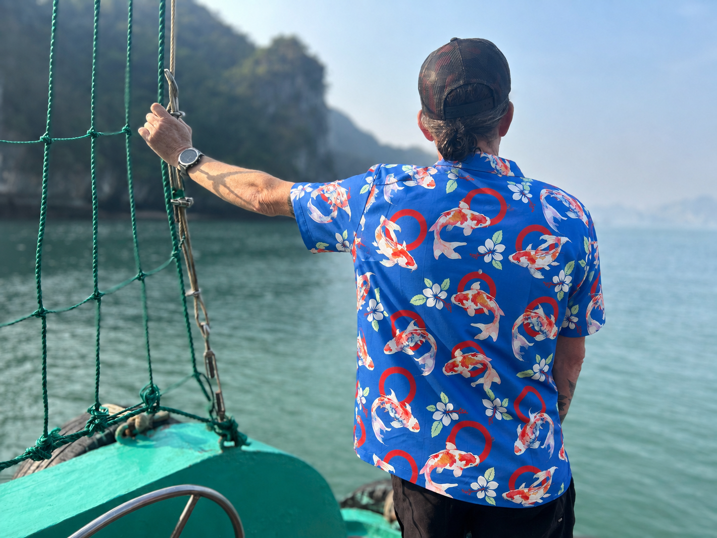 Phishy Blue Koi Hawaiian Shirt