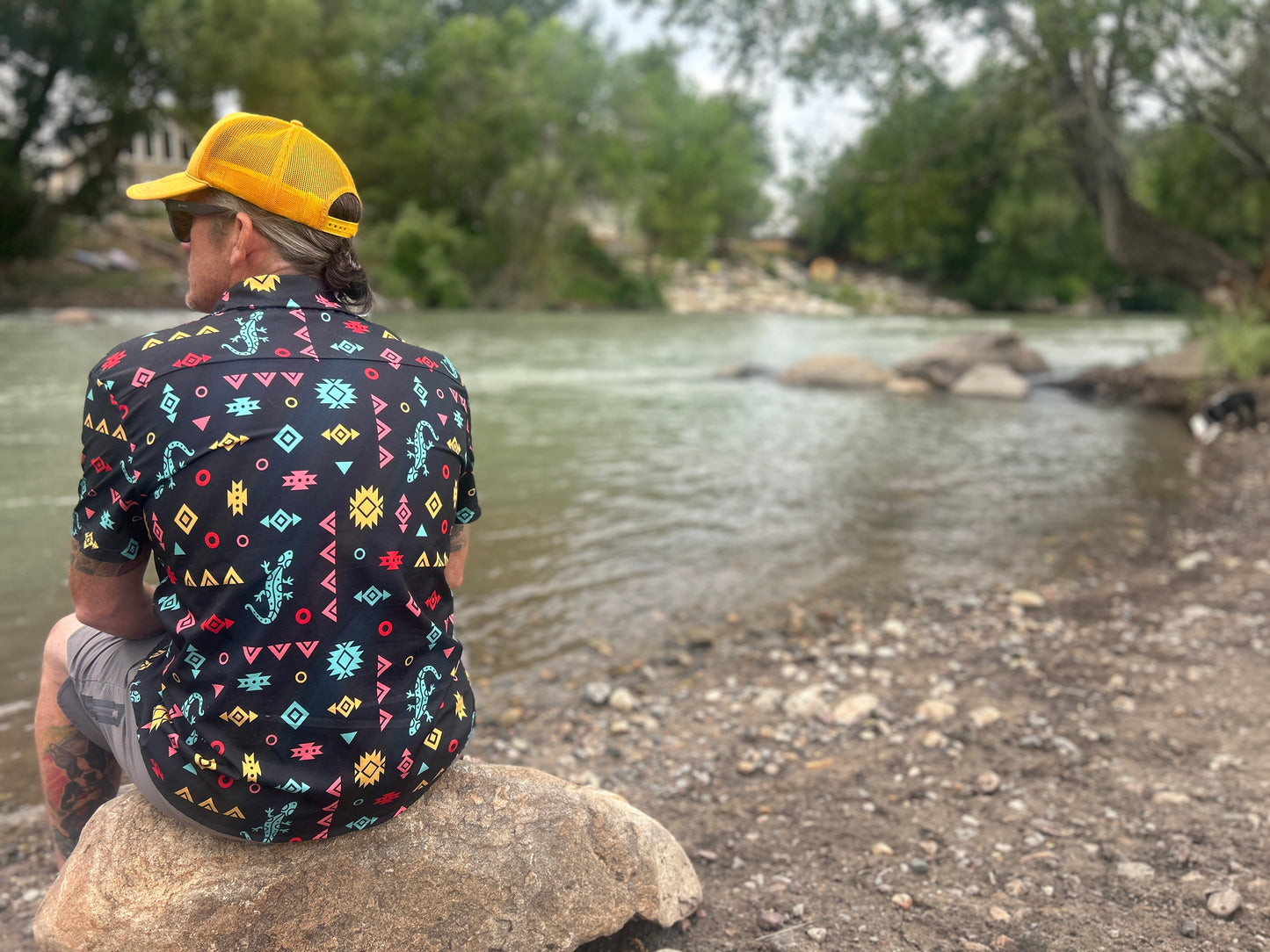 Land of Lizards - Southwest Themed Hawaiian Shirt with Lizards
