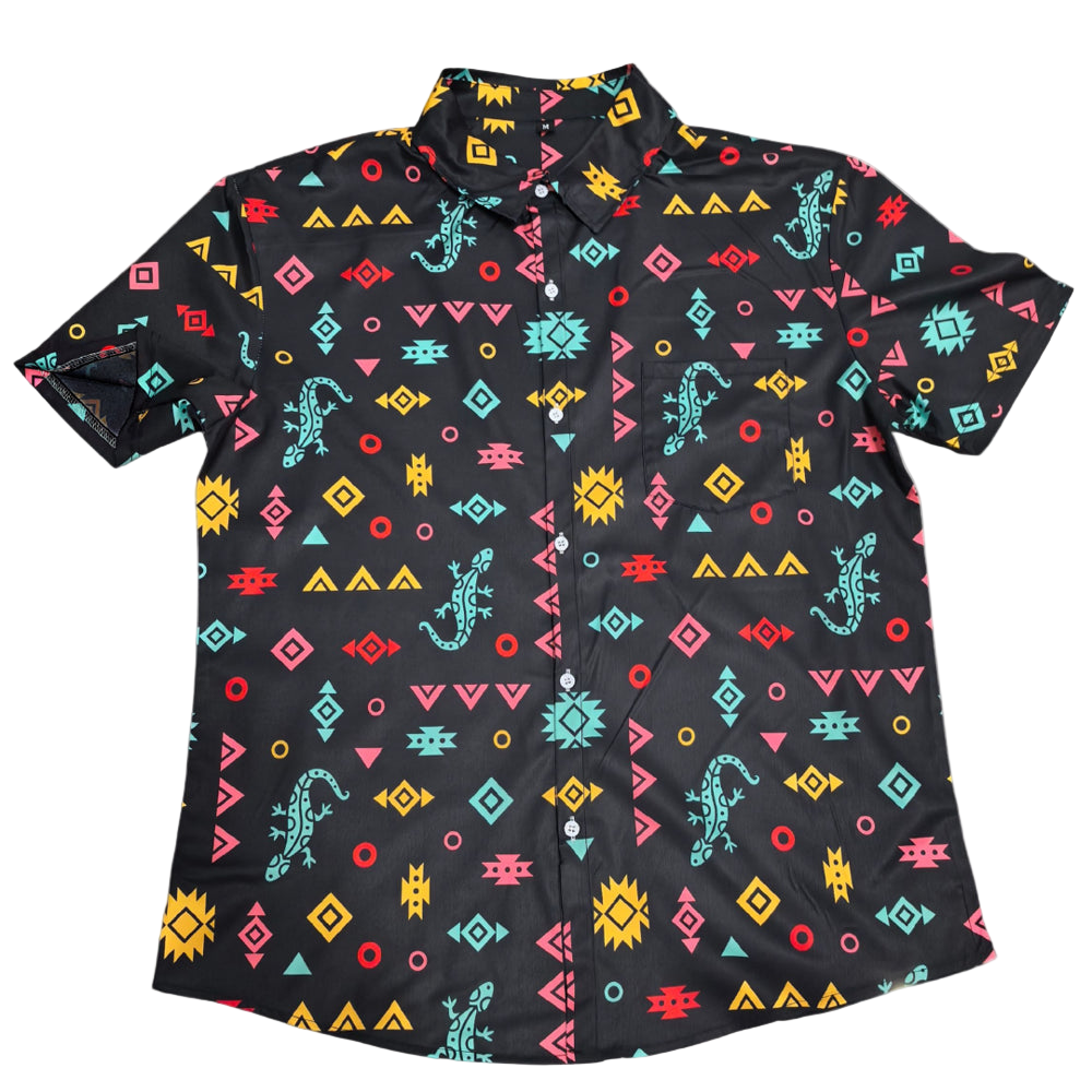 Land of Lizards - Southwest Themed Hawaiian Shirt with Lizards