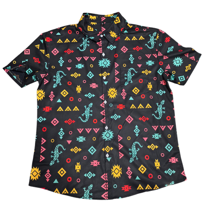 Land of Lizards - Southwest Themed Hawaiian Shirt with Lizards
