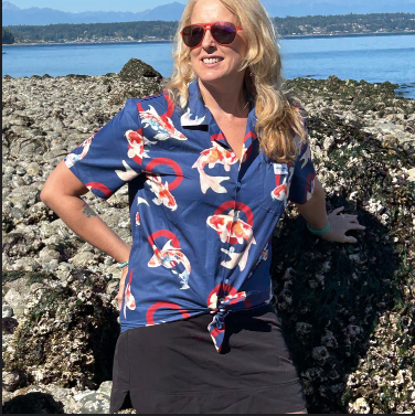 Phishy Koi - Bright Hawaiian Shirt with Koi Fish