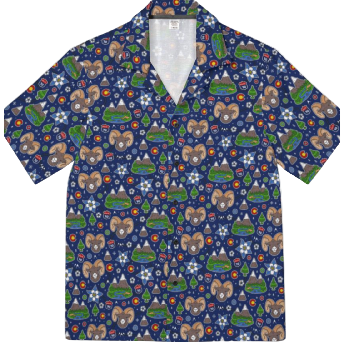 State 38 Colorado - Bright Colorado Themed Hawaiian Shirt