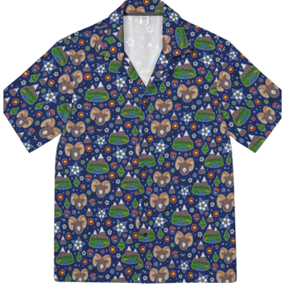 State 38 Colorado - Bright Colorado Themed Hawaiian Shirt