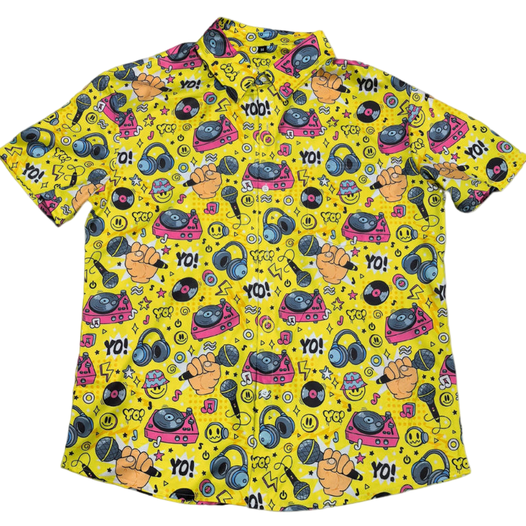 Yo! Yo! - Hip Hop Inspired Bright Hawaiian Shirt